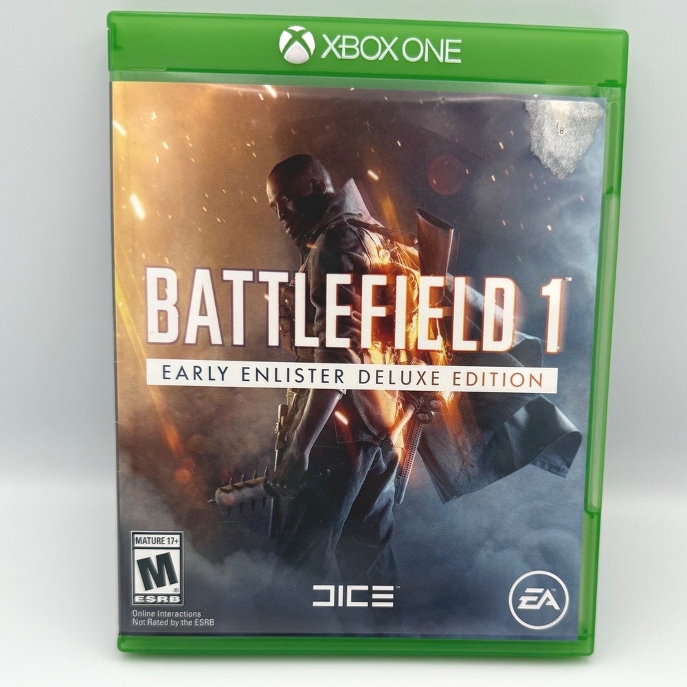 EA Battlefield 1 Early Enlister Deluxe‎ Edition Xbox One Green Case WWI FPS